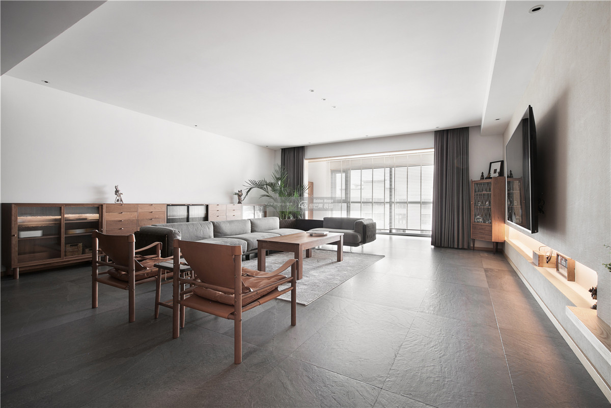 幸福金芒果装饰|装修实景：同德广场混搭风格300m2，隐在都市里的潇洒居