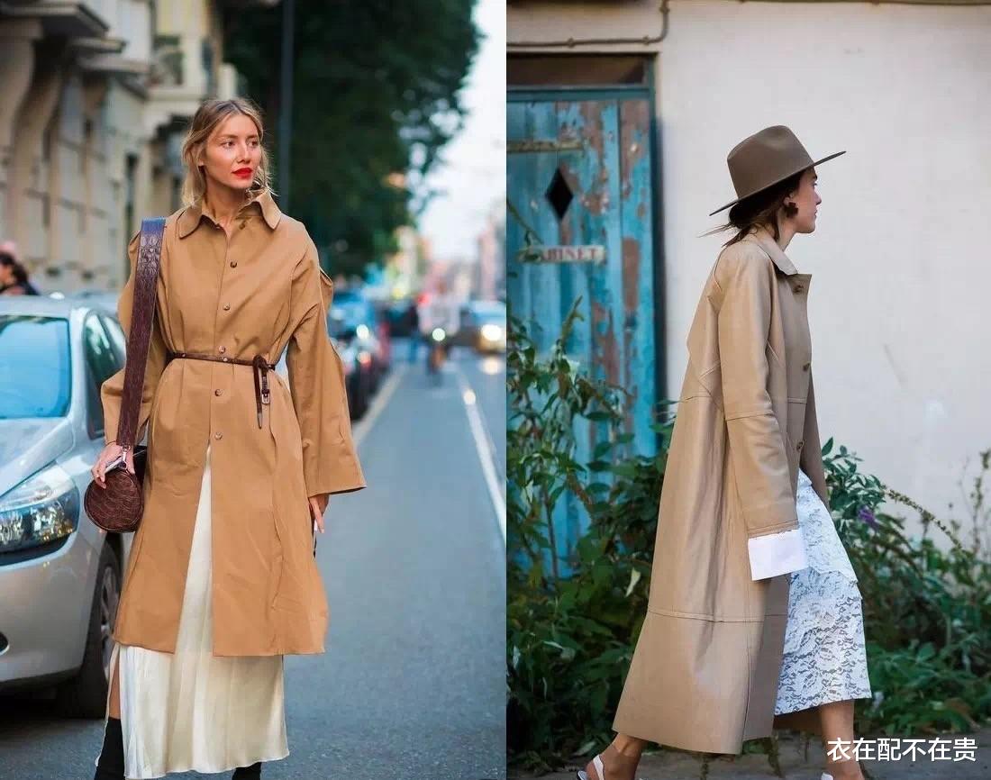 衣在配不在贵 风衣下面不一定穿裤子，以下5种搭配也很时髦，提升气质和辨识度