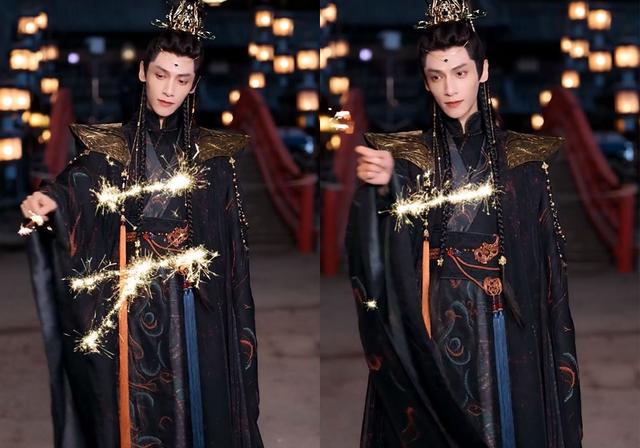 白梦妍|《长月烬明》主演新年视频，黑衣澹台烬很贵气，白鹿的新衣服好美