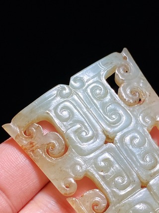 和田玉籽料|明以前 和田玉籽料 兽面纹 玉?珮? 挂件 把件