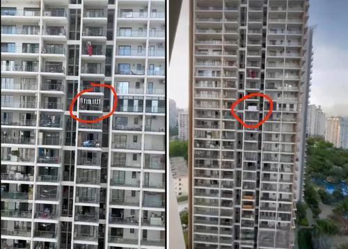 舜网 三亚红衣女坠楼事件，楼下晾晒物品不同，视频是不同日拍的？