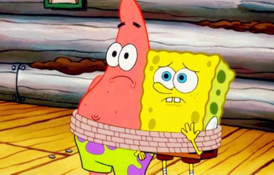 旋风男 派大星和海绵宝宝为了免费午餐给泡泡鱼搬家