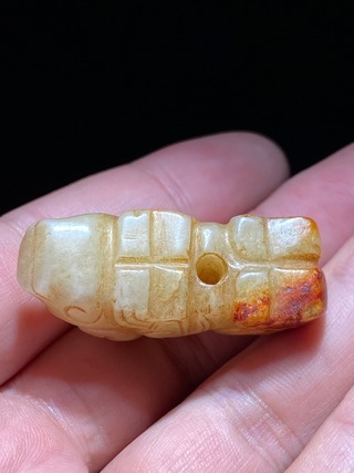 和田玉籽料|西周 和田玉籽料 白玉 玉牛 挂件把件