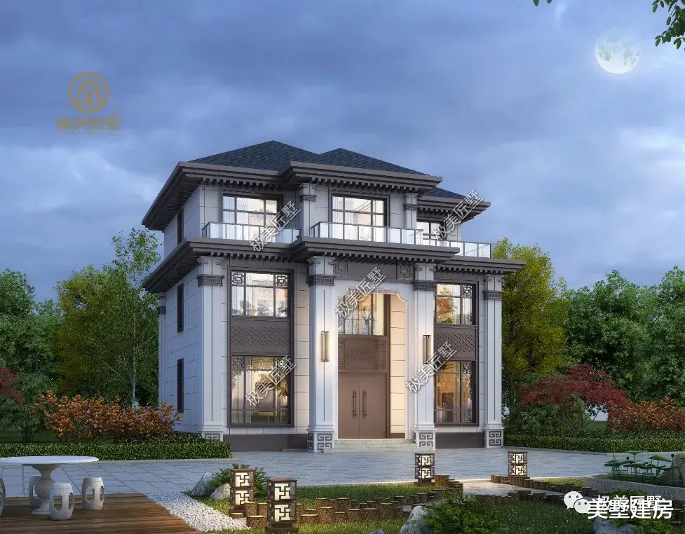 农村建房新中式是一个不错的选择,外观庄重又大气