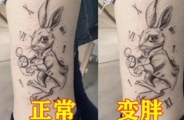 文身后人变胖了，文身图案会发生啥变化？看到最后，网友：怕了