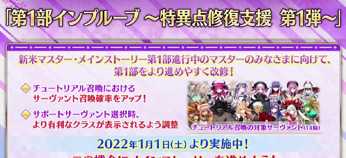 fate grand order|fgo日服1月系统优化：cost提高 22年新活动大部分要求通关第二部