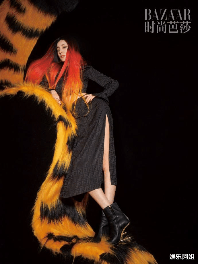 杨幂|杨幂虎年时尚大片释出！虎纹衣配烟熏高挑眼线，自带女团Ace气场