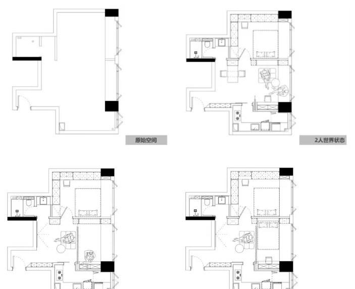 |如果你家是小户型，可以参考他家装修，一居二居随意切换，超实用