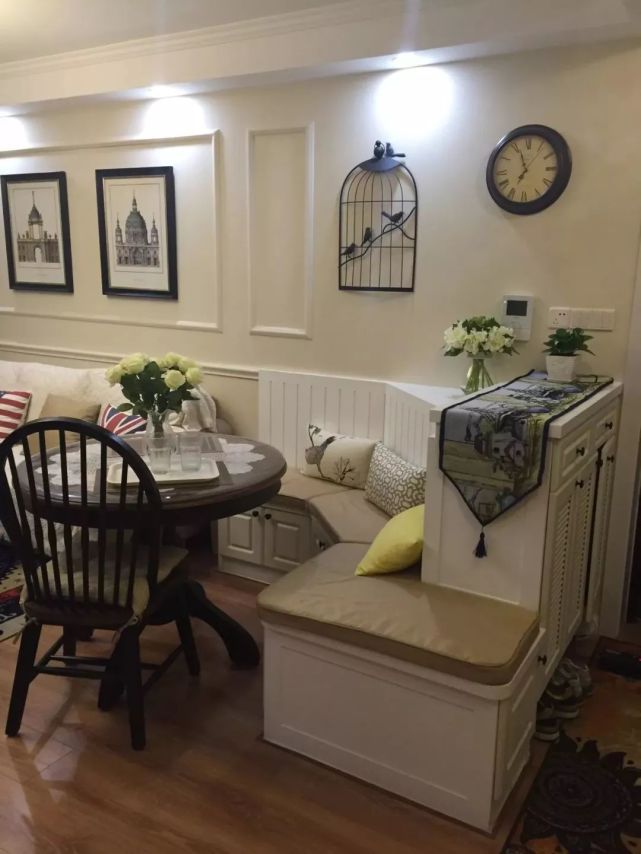 |1㎡的卡座餐厅，小户型餐厅就适合这样做，太实用了