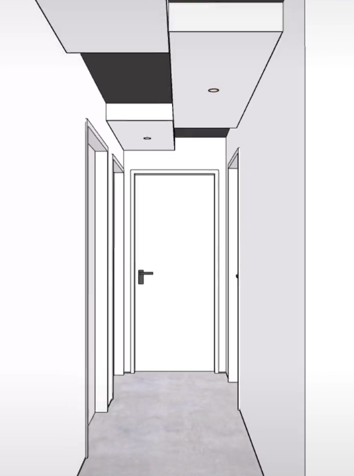 如果过道有三根梁该如何做？应该这样设计！