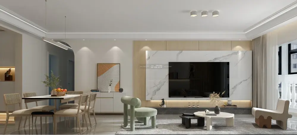 世纪城120㎡现代风格装修丨把自然藏进家里，我找到了不出门的理由