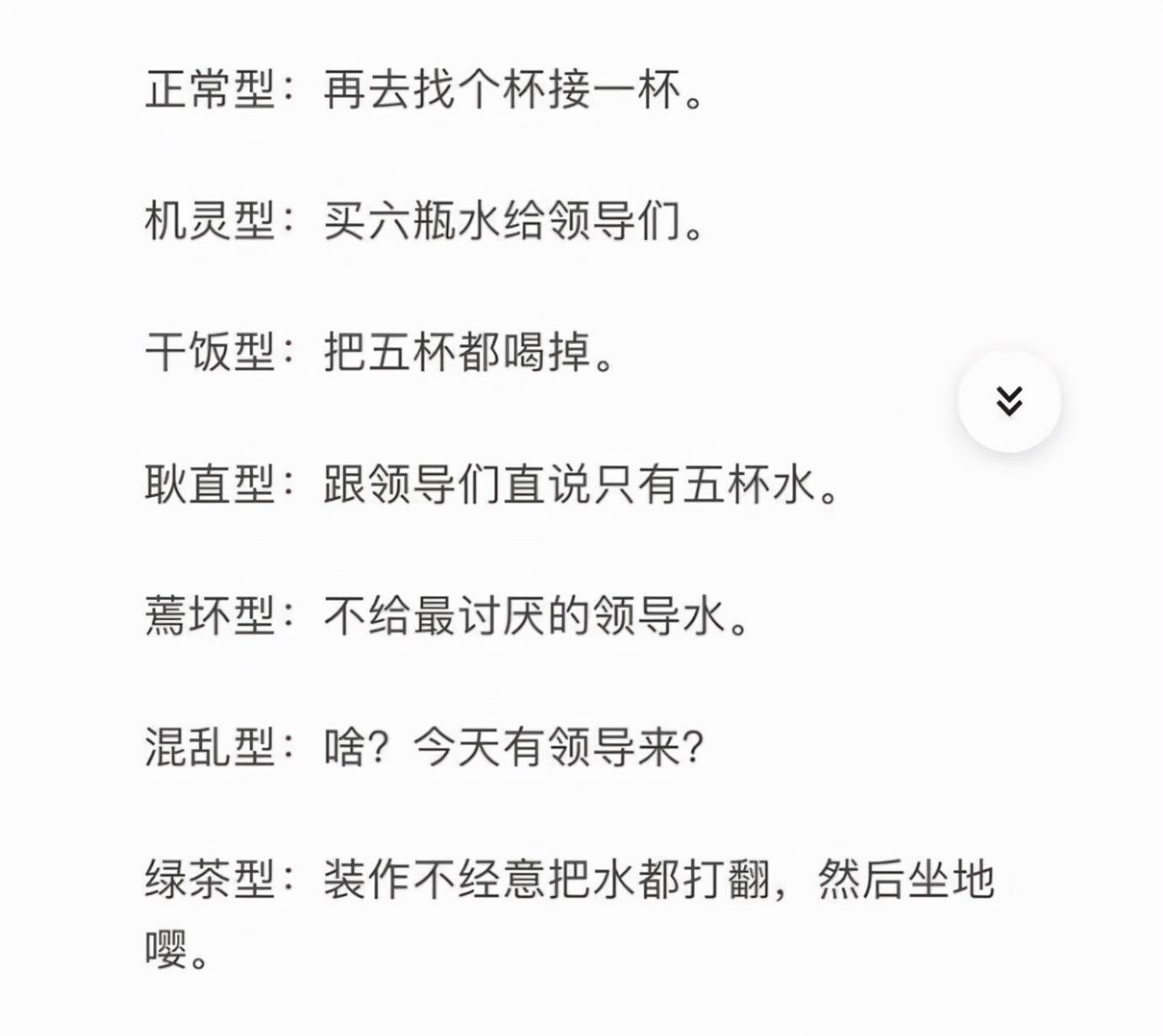国企|国企面试题：假如有5杯水，却来了6个领导，分配问题难倒众人