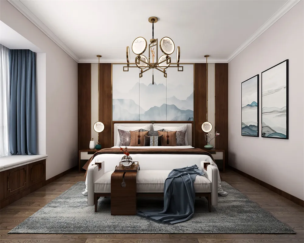 【鲁班装饰】时代俊园180㎡新中式，芳华