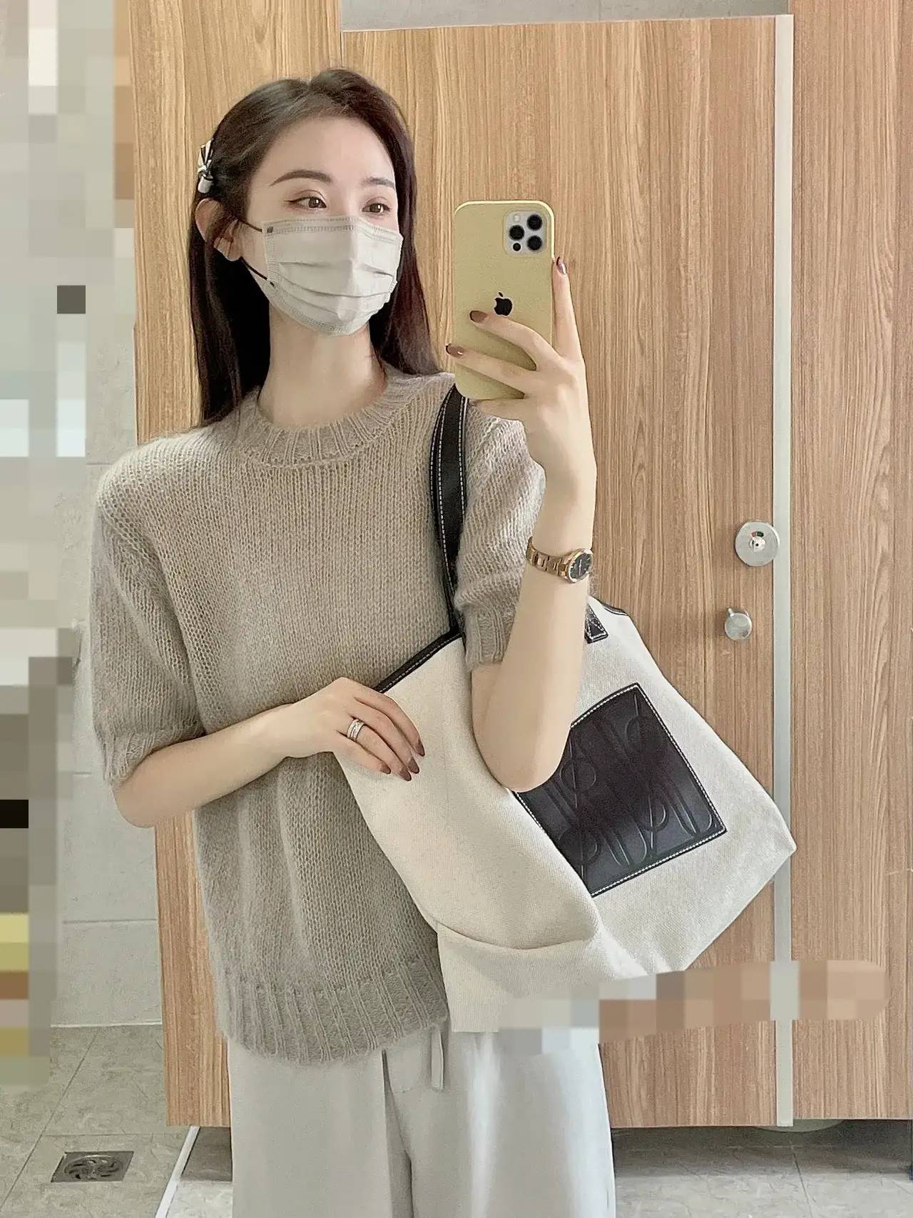 27君|毛衣小短袖配上烟筒裤，精致又有慵懒风格！