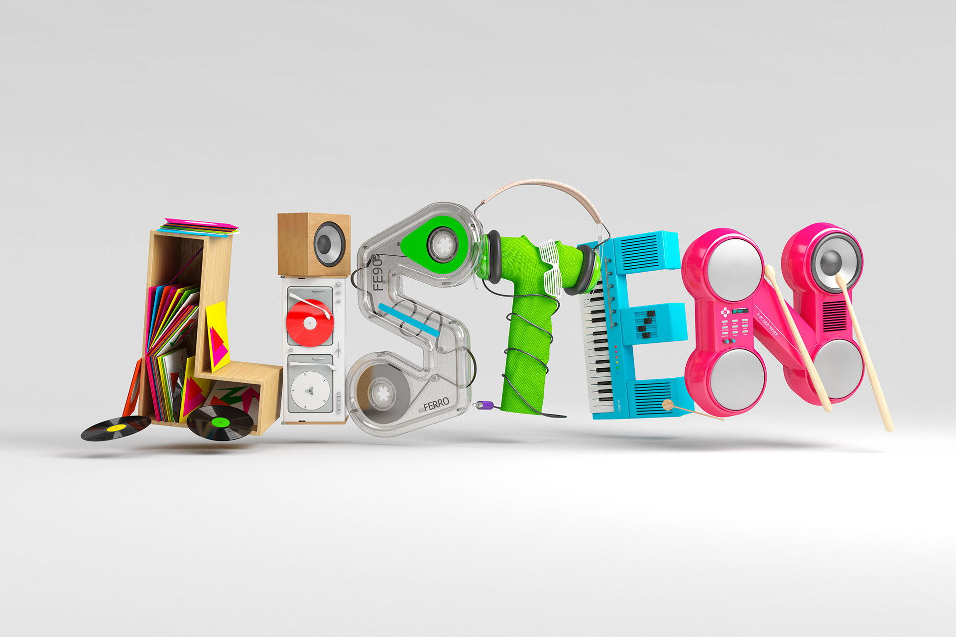 4D风格设计作品！立体感