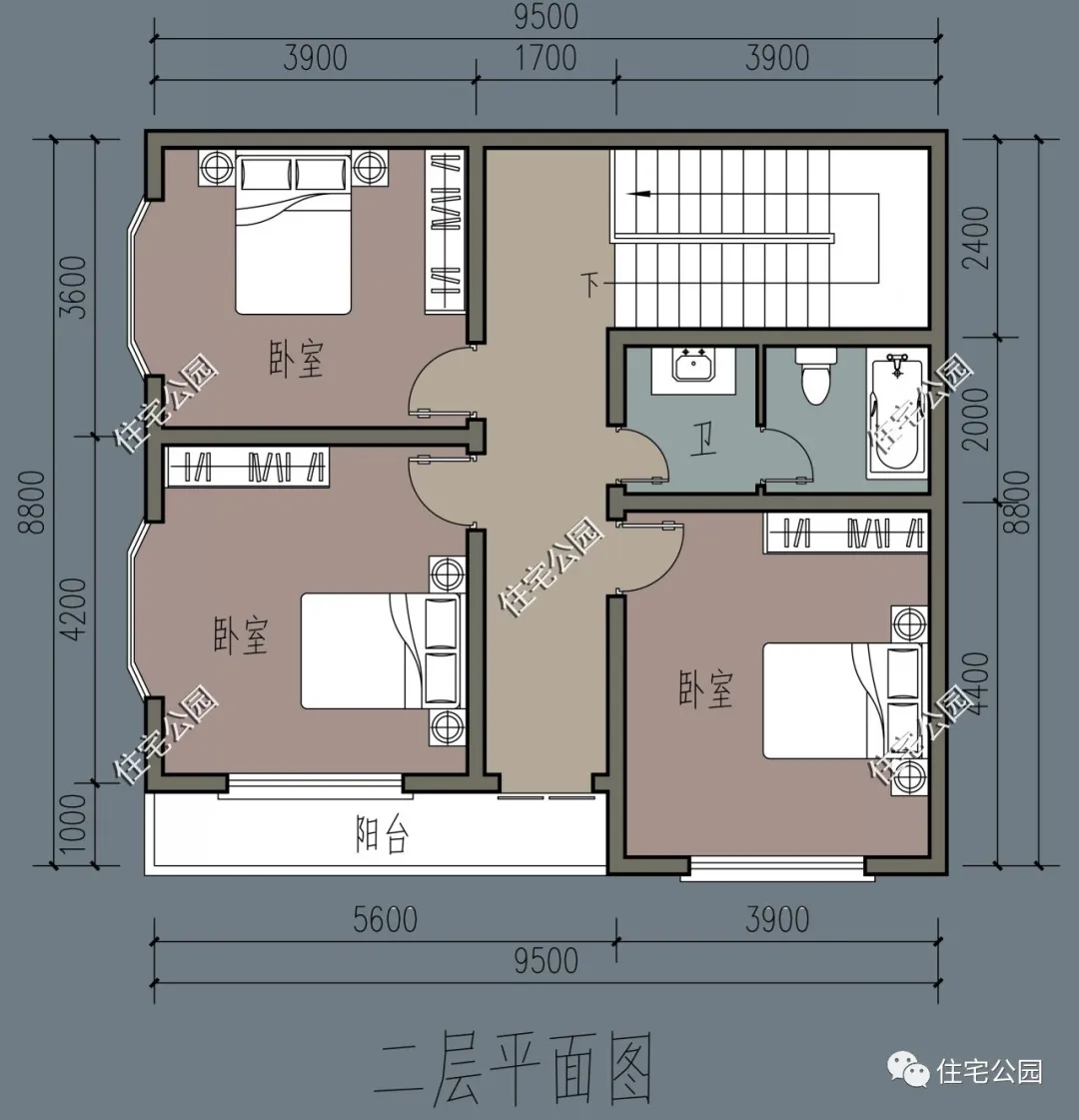 |10套精选图纸：占地不足百平，也能建出大气别墅之一（五款）
