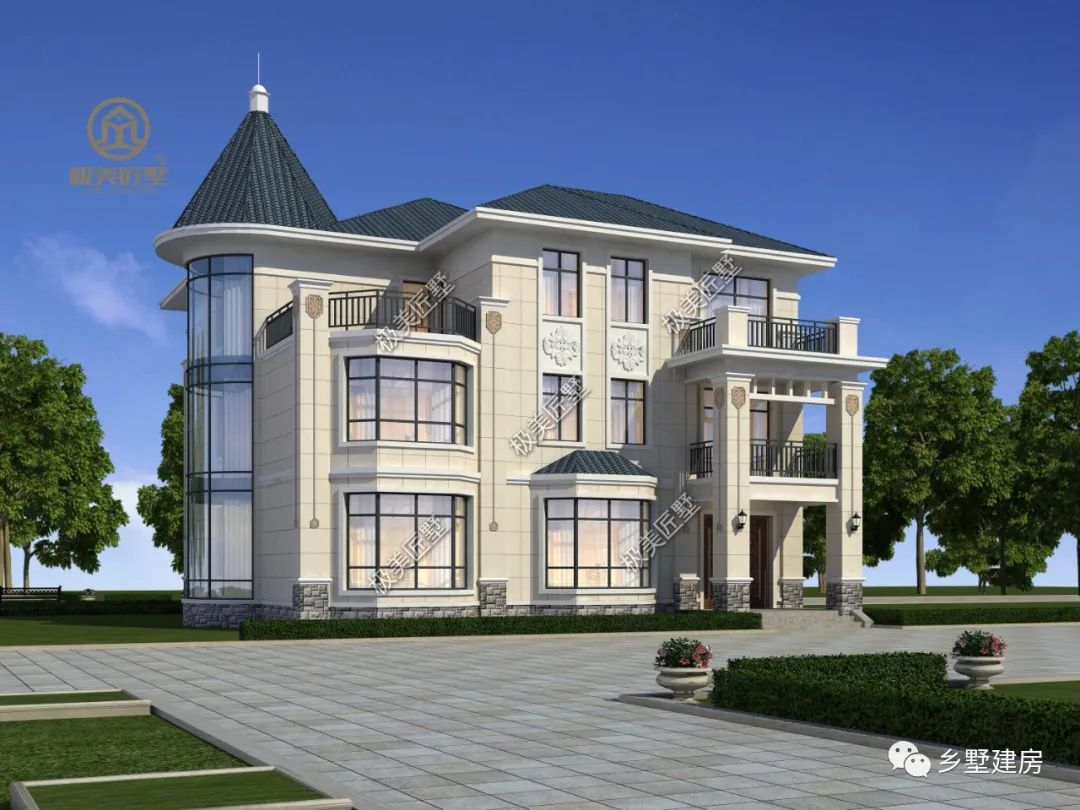 宅基地面积比较大,想建欧式别墅,这款一定不要错过