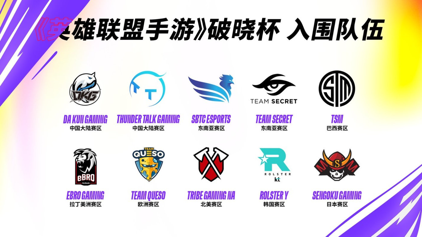 电竞新闻|LOL破晓杯公开赛程