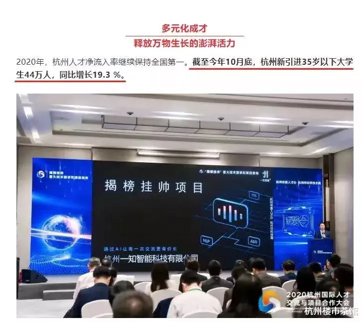 杭州|44万！已超2020年全年人才引入量！杭州人才净流入率估计又是全国第一！