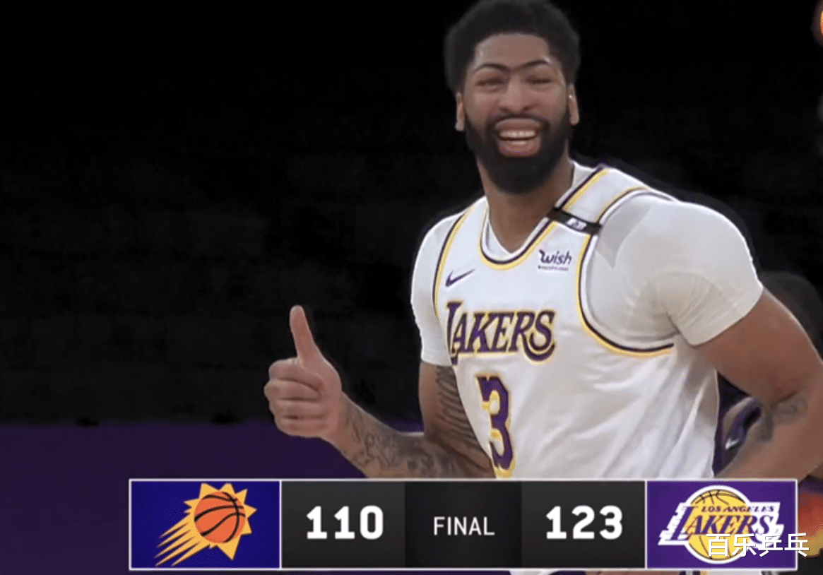 安东尼·戴维斯|湖人爆冷西部第二！浓眉爆砍42+12+5+3+3赢球大笑，詹皇激动鼓掌