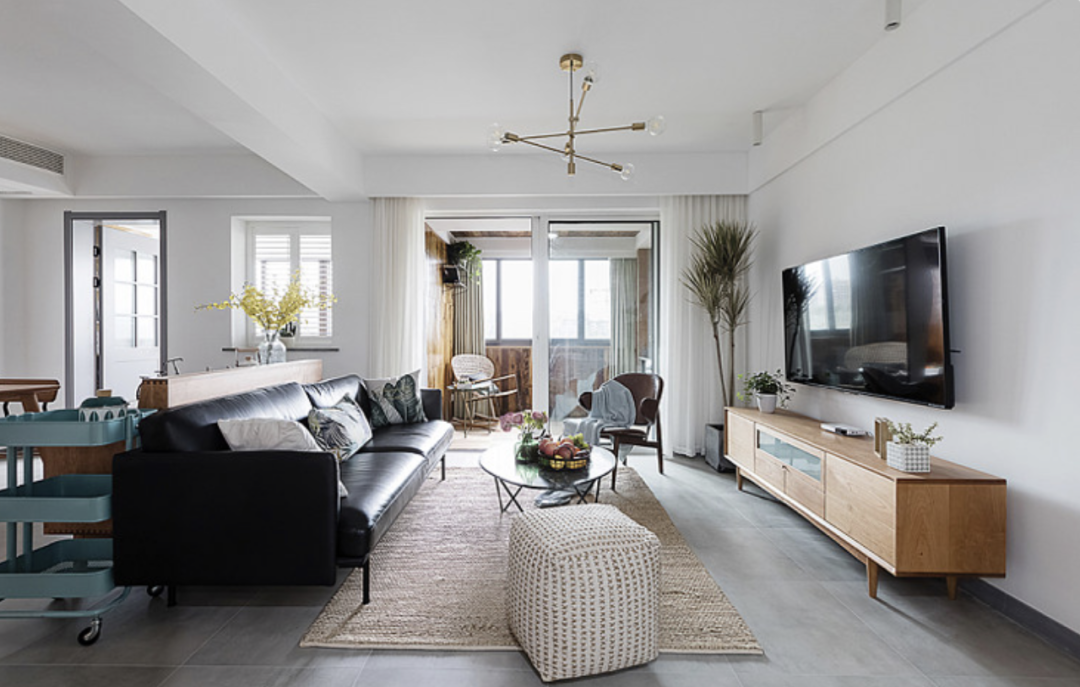 |杭州90㎡的三居室装修，果断砸掉沙发墙，完工后发现空间翻倍！