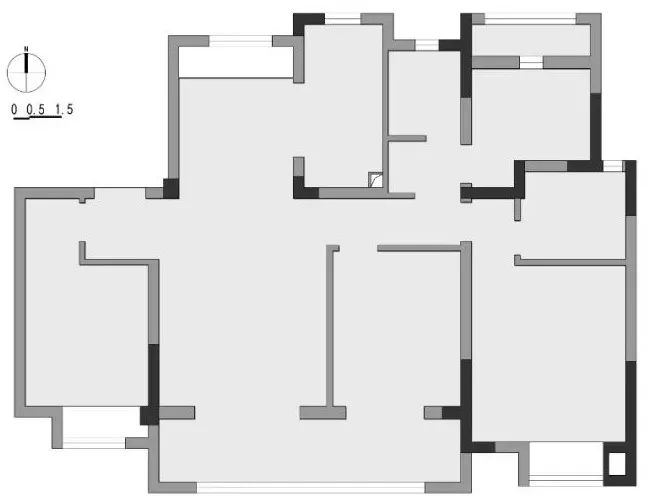 客厅|120㎡二手房改造，主流书房式客厅，拆除一间房后使用面积翻倍
