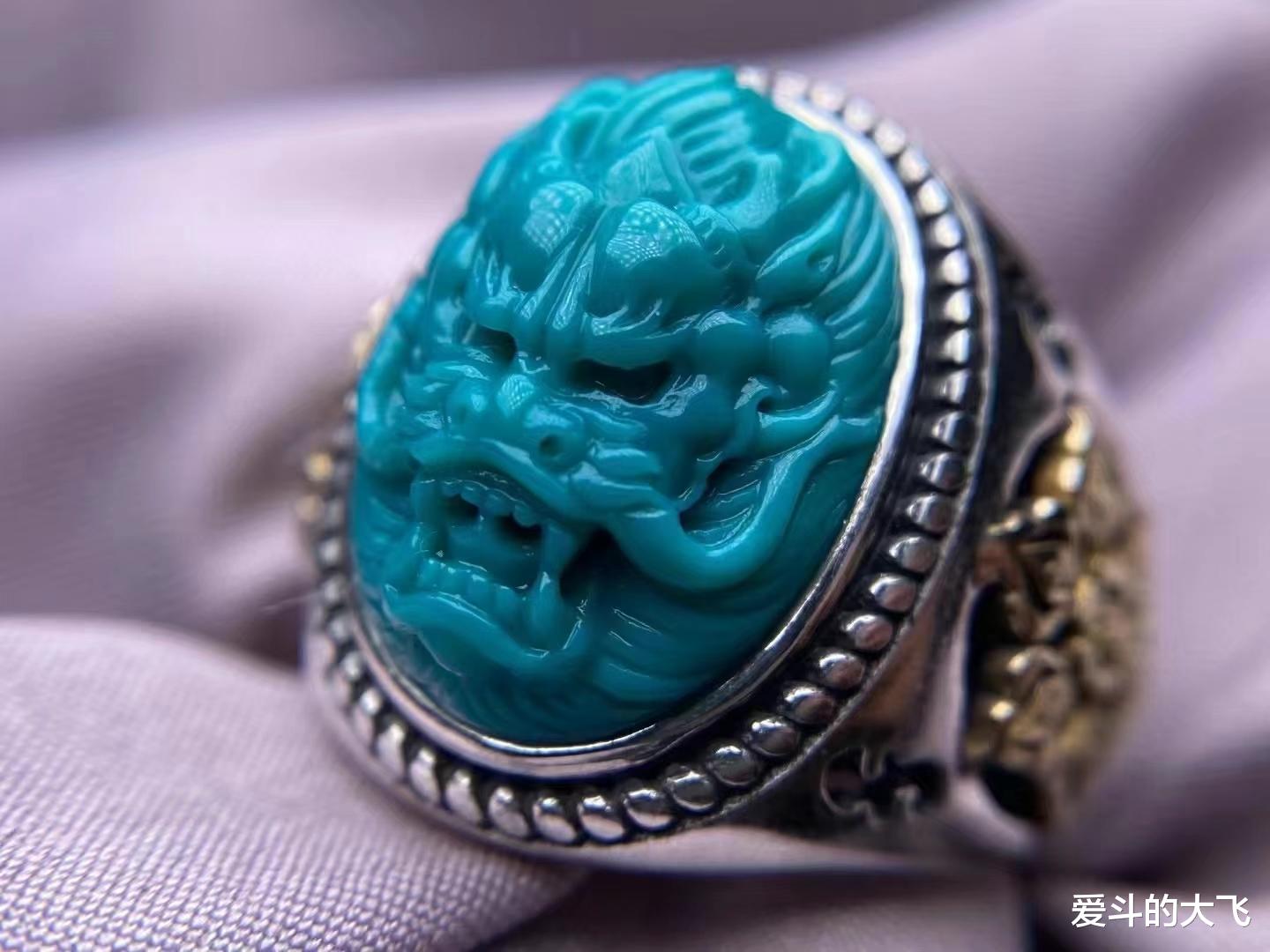 老玩家|精品“龙戒”分享,懂高品绿松石的老玩家请进