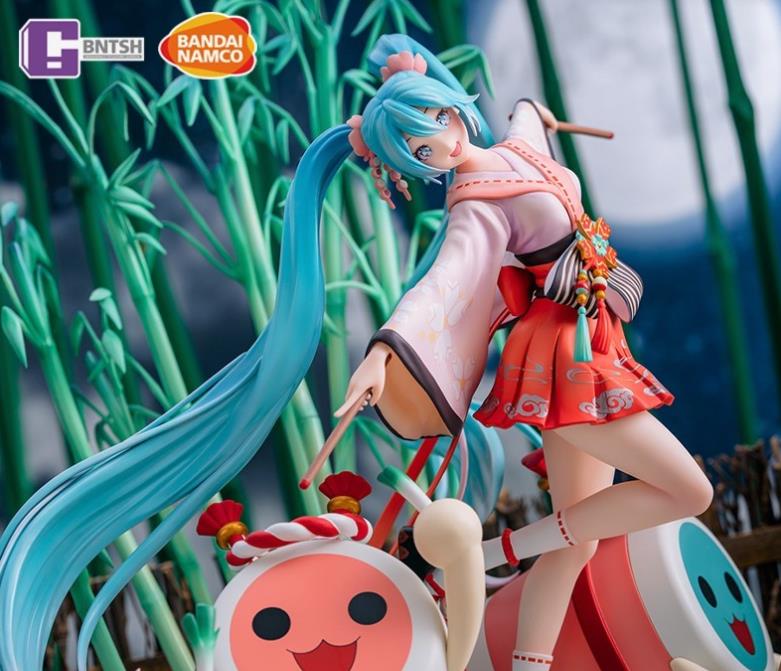 手办|初音未来联动太鼓达人主题手办官图 葱娘这么敲鼓很容易掉拍子