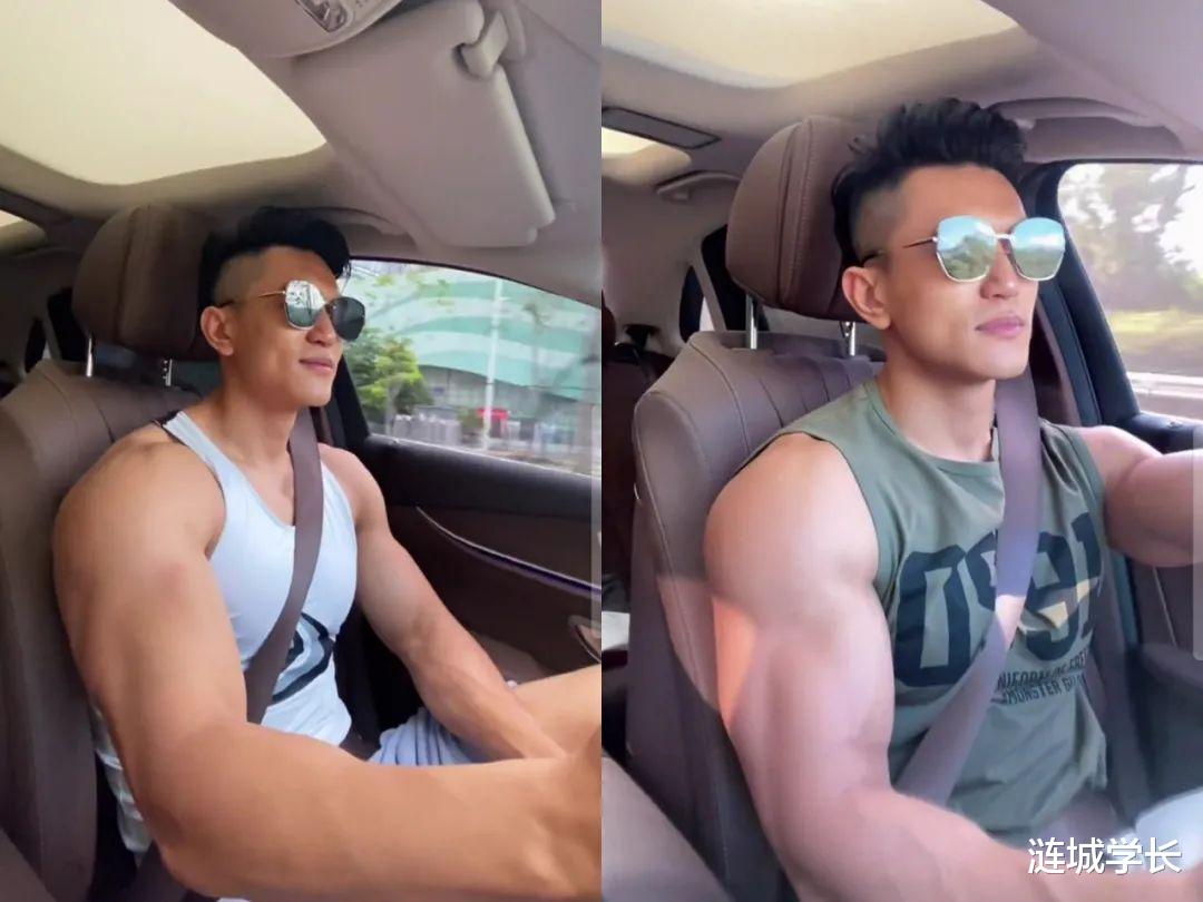 型男|这位戴墨镜的小车司机被扒到了，身材太劲爆了