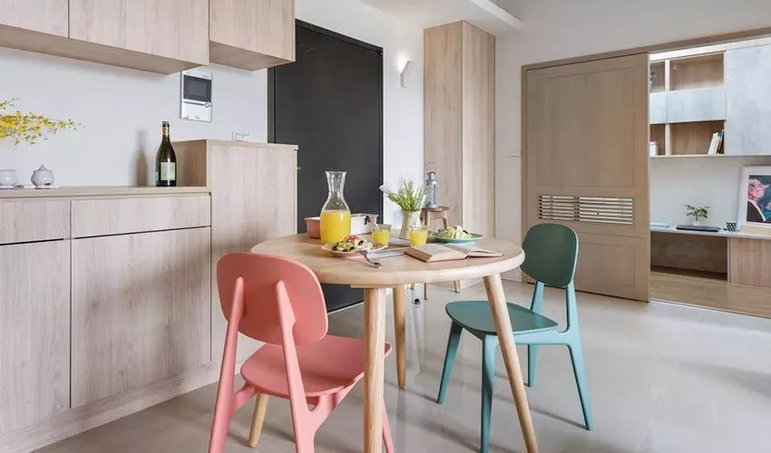 |她的46㎡北欧风小家, 原木家具增添温度，让淡雅的空间更温馨，美！