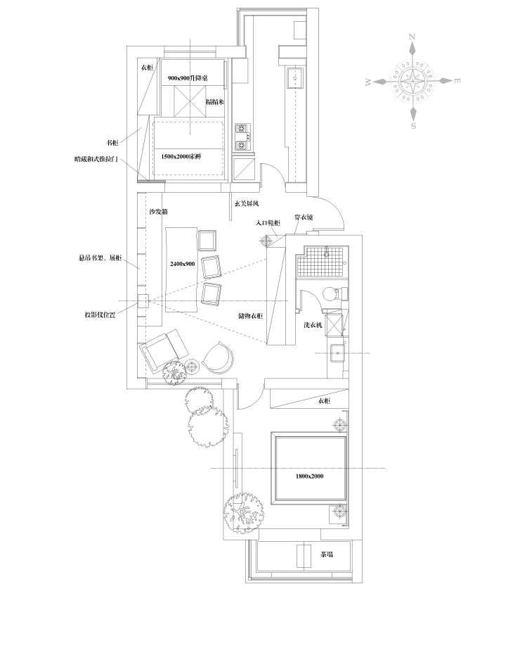 |60平两室一厅，日式风格力求简洁，小户型也能很舒服