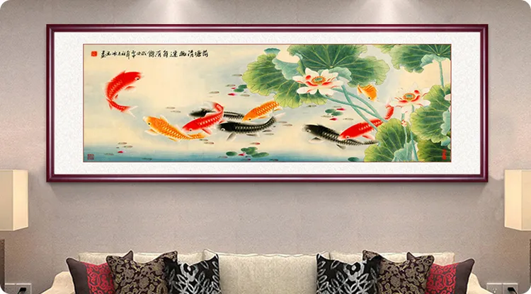 |富贵人家都在沙发后挂这几幅画，你一定没想到！