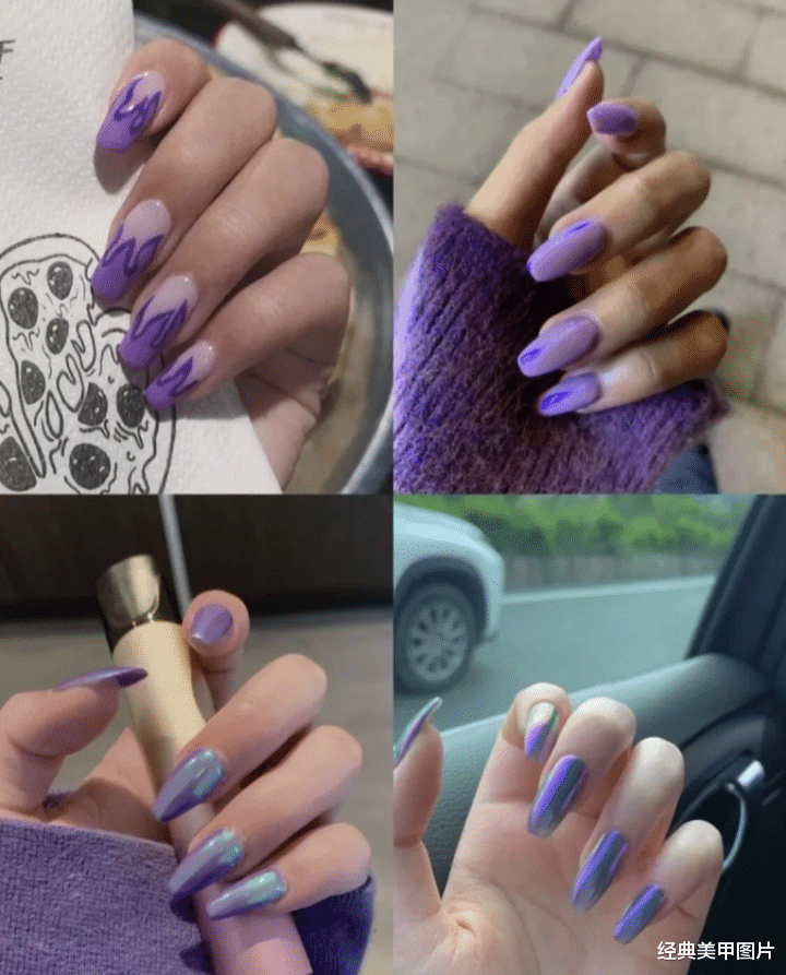 打底裤|高贵优雅的紫色美甲，气质又巨显白，33款中肯定有你想要的