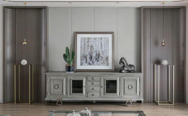 |178㎡现代美式,当美式遇上高级灰,营造简约华丽的美