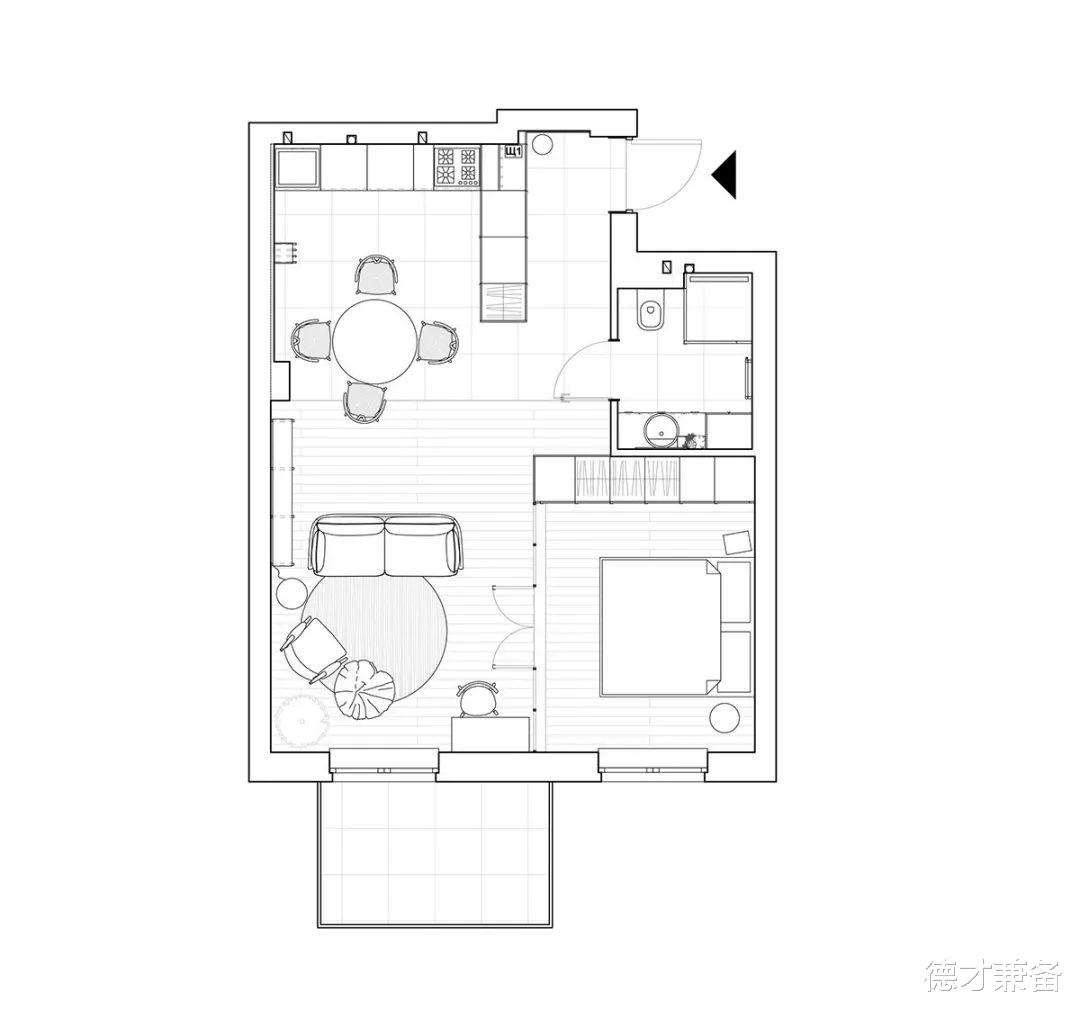 德才兼备|夫妻的50m2现代极简小家，开放式布局清新大气，进门就被吸引住了！