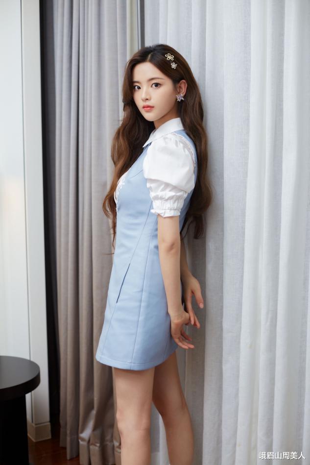 峨眉山周美人|杨超越身材这么有料?穿粉色吊带裙甜美可爱,身材凹凸挺撩人