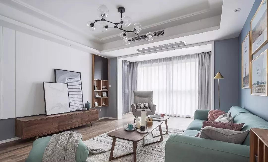 130平细腻北欧三室，拆一堵墙入户变好大