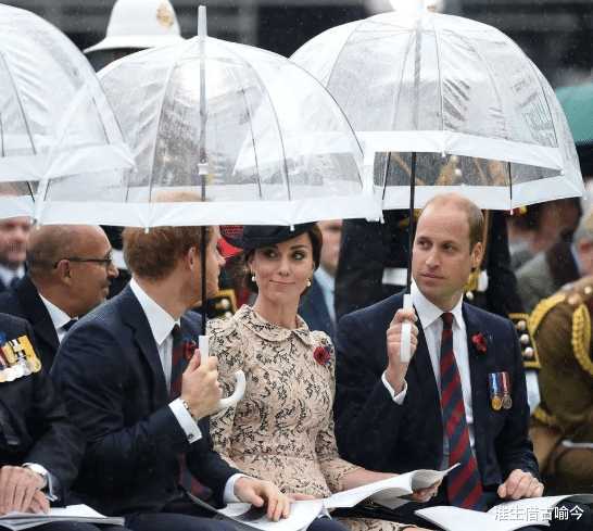 王妃碰上下雨：威廉為凱特撐傘，戴安娜形單影隻，卡米拉隻顧自己-圖5