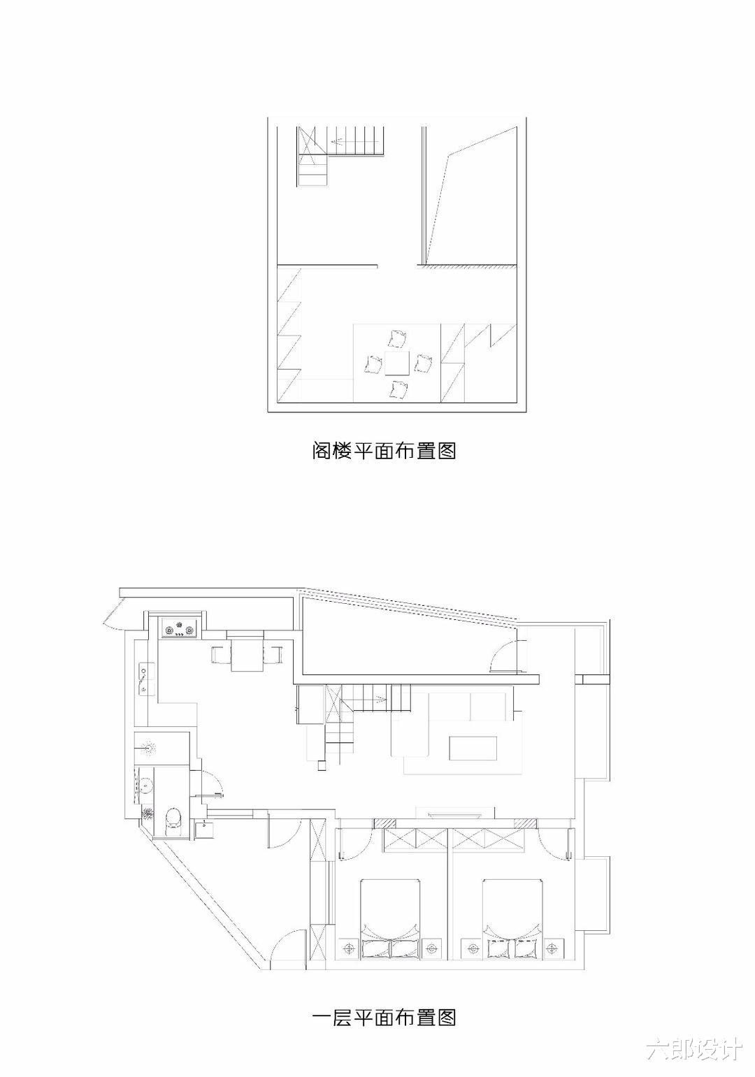 六郎设计|夫妻改造市区60㎡平房，三角棚顶做挑高书房，全屋宽敞明亮又舒适