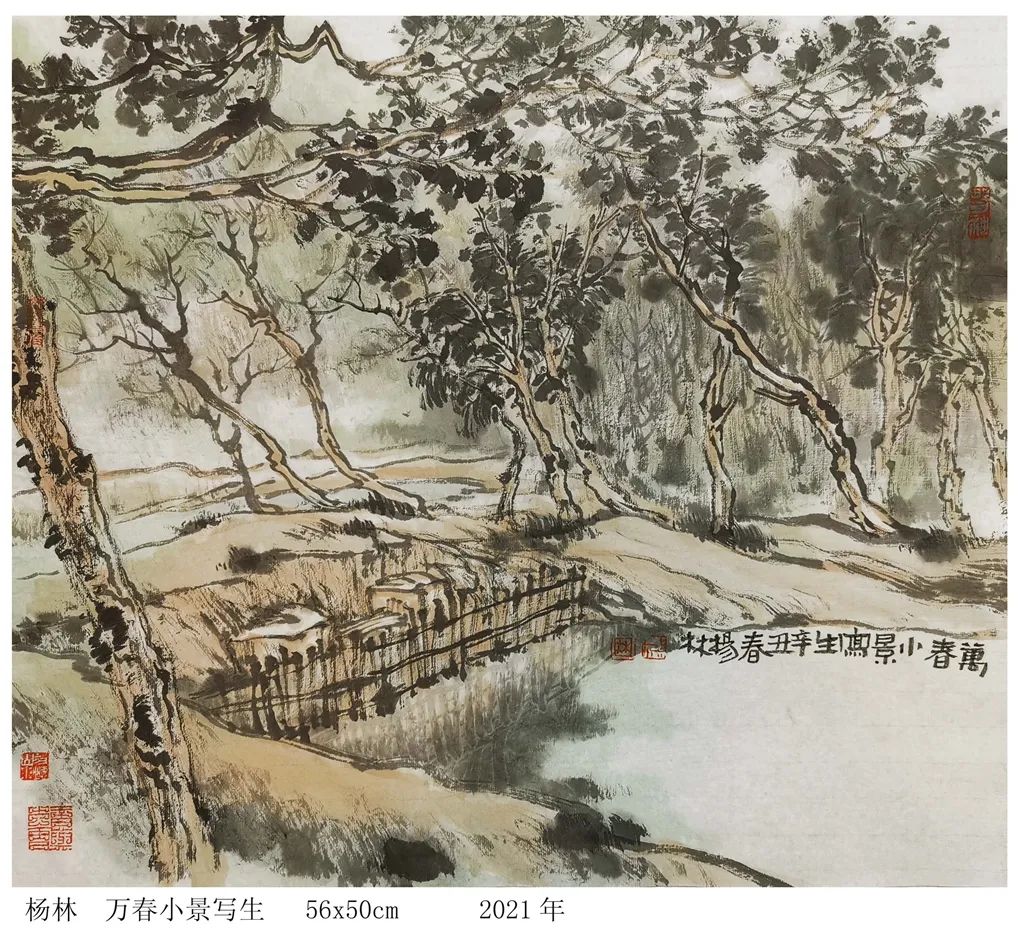 蓝鹰书画 画家杨林：“万顷春波”创作有感