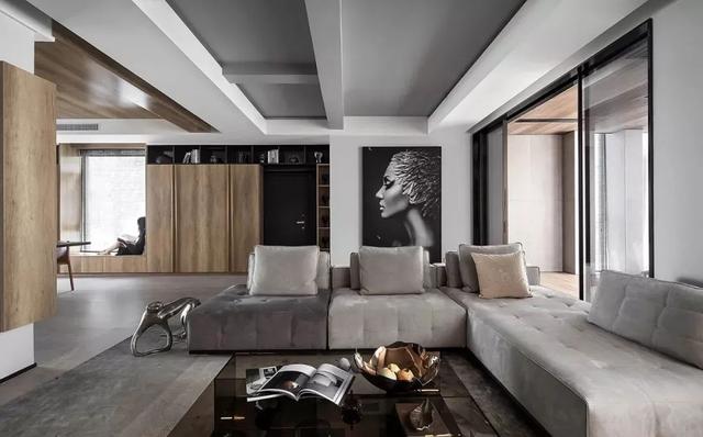 |400㎡现代，简约高级灰，加入红色的点缀，营造时尚高级的美