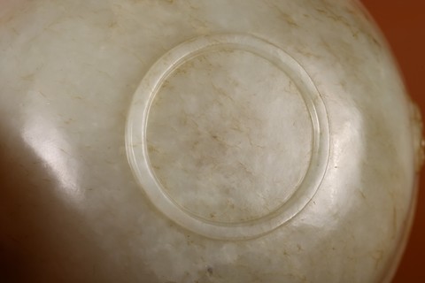 |清代,和田白玉蝶纹碗