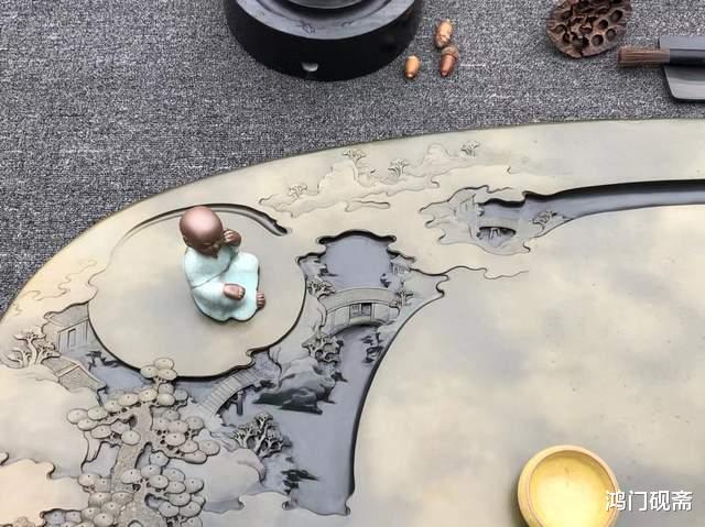 雕刻|100吨石头中仅此一块，我拿给手艺人刻成石茶盘，成品比玉还美