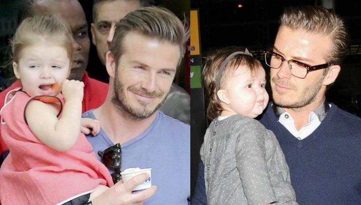 哈珀·贝克汉姆|贝克汉姆晒与小七贴面合影！46岁还是女儿奴，眼睛笑眯起来真像