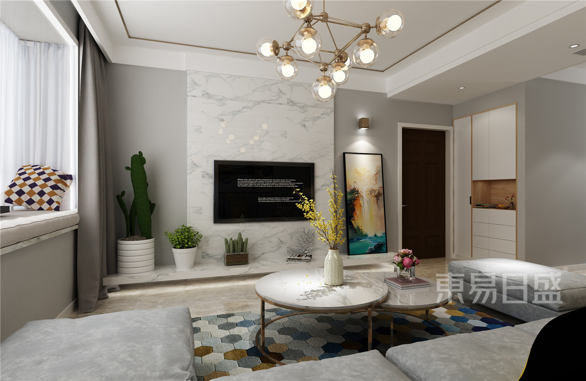 |125㎡现代轻奢装修设计，营造时尚舒适感