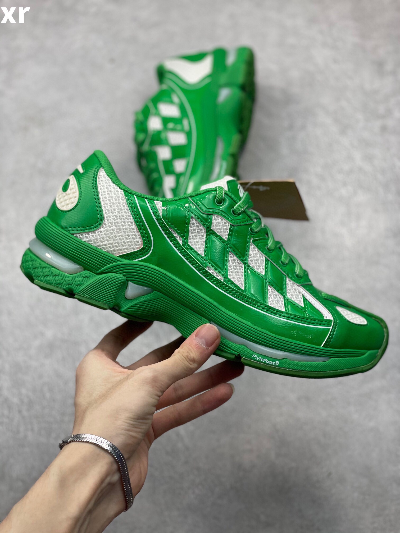 莆田鞋匠|KIKO KOSTADINOV ASI GEL-KIRIL 黑白绿格子运动减震休闲跑鞋