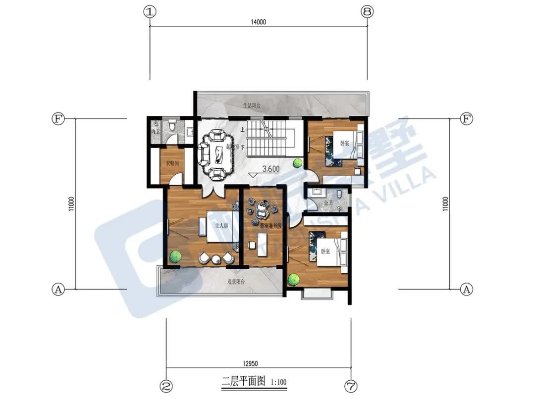 |农村坡屋顶太麻烦，平屋顶正流行，14×11米三层平顶户型分享