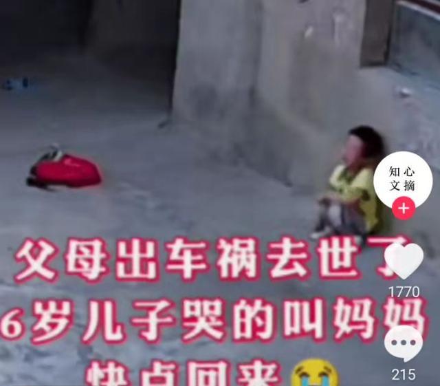 父母出车祸离世,6岁的儿子成了孤儿,孩子的一句话听哭网友