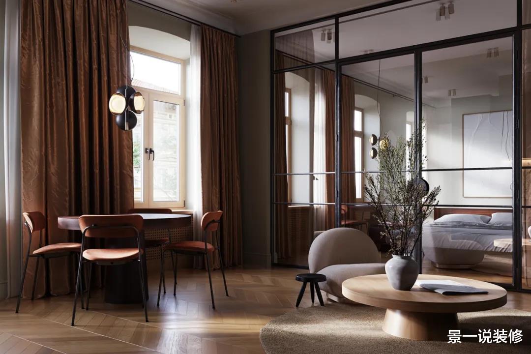 |她买下48㎡小公寓,将墙全拆除,用玻璃做隔断,美翻