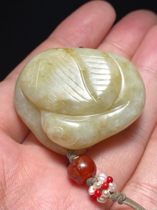 和田玉籽料|明 和田玉 籽料 白玉 双鹅 挂件